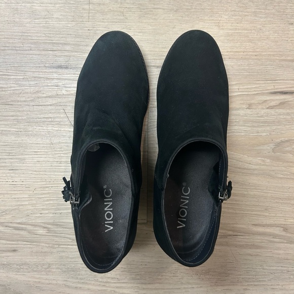 Vionic Boots Womens 9 Serena Ankle Bootie Black Casual Comfort Block Heel Tassel - Picture 5 of 14